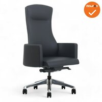 Style Bureaustoel - Coupon leer - Aluminium voetkruis