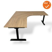 Mauforce - DELUXE - zit-sta elektrisch hoekbureau - NIEUW - 200x200cm - Met ronding - Bladkleur naar keuze - onderstelkleur naa