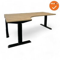 Hoekbureau - Zit-Sta - 180x120 - Steelforce Pro 670 SLS - Ronde hoek - Bladkleur naar keuze
