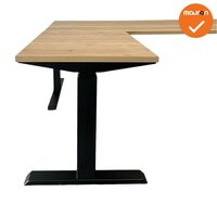 Hoekbureau - Zit-Sta - 180x160 - Steelforce Pro 670 SLS - Rechte hoek - Bladkleur naar keuze