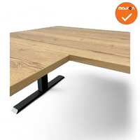 Hoekbureau - Zit-Sta - 180x160 - Steelforce Pro 670 SLS - Rechte hoek - Bladkleur naar keuze