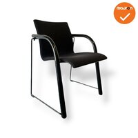 Vergaderstoel Thonet S320 - Nieuwe zwarte stoffering