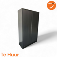 Huren: Ahrend Roldeurkast - 195x120x45 - Zwart - Zwarte deuren