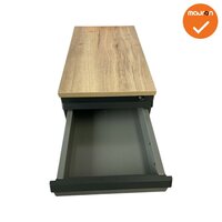 Ladeblok - 57x42x76cm - Zwart - 3 gelijke lades - kunststof - topblad naar keuze
