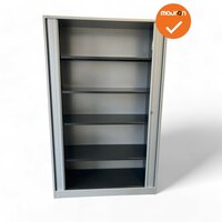 Ahrend Roldeurkast - 195x120x45 - Zilvergrijs - Zilvergrijze deuren