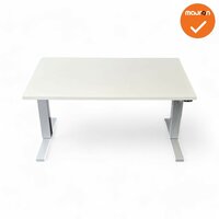 Refurbished - HonMove zit-sta bureau - zilvergrijs onderstel - 120x80 - gebruikt wit blad