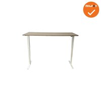 Refurbished - Ultrajust zit-sta bureau - wit onderstel - maat en kleur blad naar keuze
