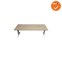 Refurbished - Ultrajust zit-sta bureau - wit onderstel - maat en kleur blad naar keuze