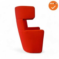 Bene Parcs Wing Chair - Fauteuil - Refurbished - Rood gestoffeerd