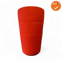 Bene Parcs Wing Chair - Fauteuil - Refurbished - Rood gestoffeerd