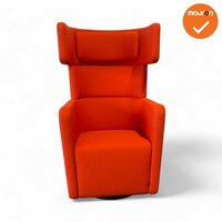 Bene Parcs Wing Chair - Fauteuil - Refurbished - Rood gestoffeerd