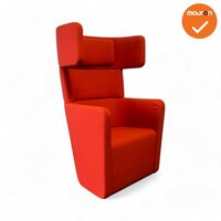 Bene Parcs Wing Chair - Fauteuil - Refurbished - Rood gestoffeerd