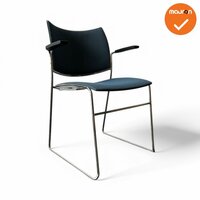 Vergaderstoel - Casala - Blauw gestoffeerd