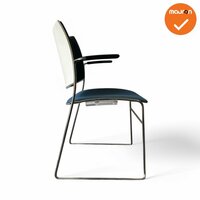Vergaderstoel - Casala - Blauw gestoffeerd