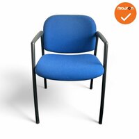 Ahrend Vergaderstoel - 320 - Zwart onderstel - Blauwe stoffering