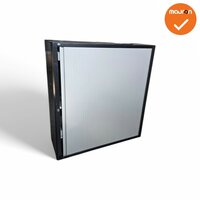 Roldeurkast - B-keuze - Basic - 135x127x45 - Zwart met grijze deur - 1 roldeur 