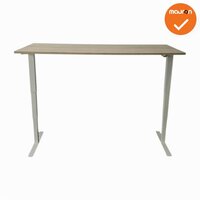 Refurbished - HonMove zit-sta bureau - zilvergrijs onderstel - maat en kleur blad naar keuze