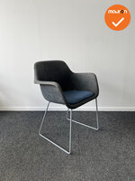 Vepa Felt vergaderstoel - Grijs met blauwe zitting