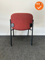 Vergaderstoel - Ahrend 320 - rode stoffering - zwart frame