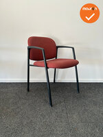 Vergaderstoel - Ahrend 320 - rode stoffering - zwart frame