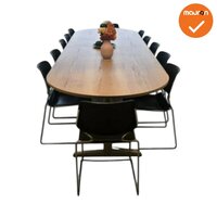 Ahrend vergadertafel - 400x100cm - Ovaal - bladkleur naar keuze