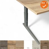 Ahrend Essa handmatig verstelbaar bureau - nieuw blad naar keuze - afmetingen naar keuze - Antraciet onderstel