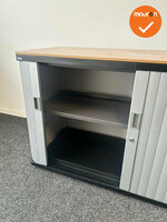 Gispen octa Roldeurkast B-Keuze - 74x120x45cm - Wit met zilvergrijze roldeuren