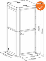 Mauforce Belcel - 226x102x102cm - Kleur naar keuze