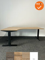 Steelforce Pro 670 SLS hoekbureau  - Elektrisch - zit-sta - NIEUW - bladkleur naar keuze - onderstelkleur naar keuze - 180x120c
