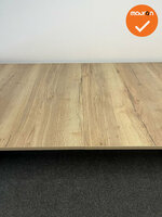 Ahrend Vergadertafel - Rechthoekig- 240x120cm - Halifax Naturel - Bestaand uit 2 bladen - Antraciet onderstel