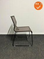 ICF Vergaderstoel - Stick chair sid base - bruin netweave