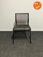 ICF Vergaderstoel - Stick chair sid base - bruin netweave