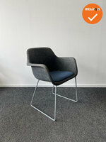 Vepa Felt vergaderstoel - Grijs met blauwe zitting