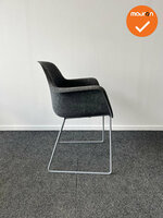 Vepa Felt vergaderstoel - Grijs met blauwe zitting