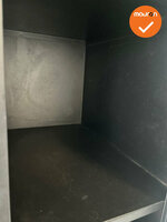 Lockerkast - 180x60x50 - 2 deurs - Zwart met zilvergrijze deuren