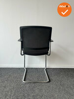 Vergaderstoel Gispen - Zwarte stoffering - chroom frame