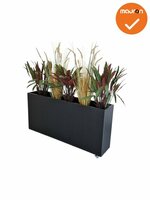 Verrijdbare plantenbak - 160x80cm - Zwart
