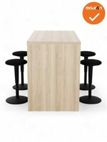 Hoge tafel WOOD -160x80 cm - in 3 kleuren - Eiken