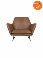 Fauteuil ontvangststoel - Salono van West - bruin