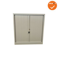Robberechtse roldeurkast - 105x100x45cm - lichtgrijs - brede lamel