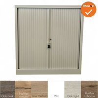 Robberechtse roldeurkast - 105x100x45cm - lichtgrijs - brede lamel