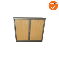 Robberechts roldeurkast - 105x120x45cm - Antraciet met beuken deuren - inclusief 2 sleutels
