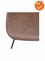 Vergaderstoel Eva - met armleuning - NIEUW - Cognac Bruin - Met wielen
