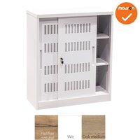 Schuifdeurkast -  Basic - Wit - 105cm