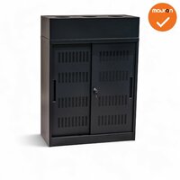 Schuifdeurkast -  Basic - Zwart - 105cm - Inclusief plantenbak