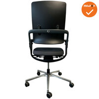 Rohde &amp; Grahl - Xenium - Nowystyl - Classic  - refurbished - Zwarte stoffering met grijze zijkant zitting - Chroom voetkrui