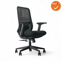 Bureaustoel Mik - NIEUW - Zwarte stoffering - zwart voetkruis