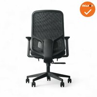 Bureaustoel Mik - NIEUW - Zwarte stoffering - zwart voetkruis