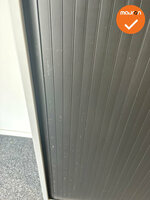 B-keuze - Roldeurkast - Ahrend - 195x120x45cm - Zilvergrijs met zwarte deuren