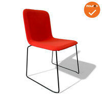 Lensvelt vergaderstoel - rode stoffering